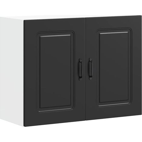 Küchen-Hängeschrank Kalmar Schwarz Holzwerkstoff