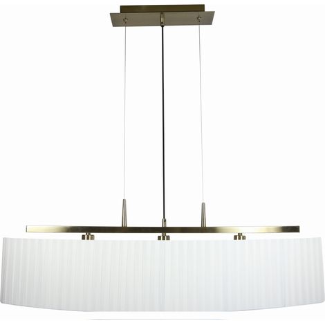 Lustre Candellux Berg 33-45188 laiton abat-jour blanc (1/2)