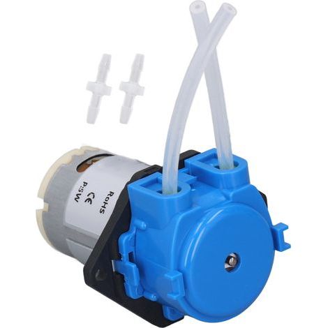 Mini pompe péristaltique pour le dosage de petits liquides, idéale pour les aquariums et les appareils de laboratoire. 5 W, 60 ml/min, 12 V. (1/5)