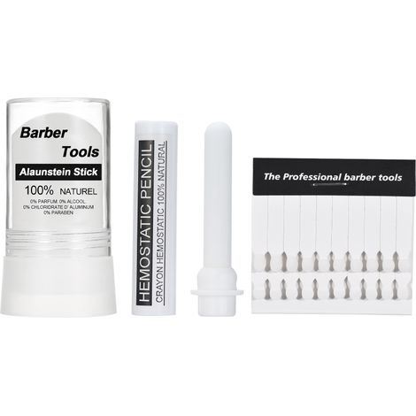 Hämostatischer Stift, Alaunstifte, 100 % natürlicher Alaunstein, Aftershave, Rasierzubehör für Männer, Schnittverletzungen durch Rasiermesser, Anwendung zu Hause im Friseursalon
