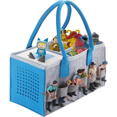 Bag for Toniebox Tonie, Storage Box Carrying Bag with Handle, for Toniebox Starter Kit and Tonies Figure, Accessories Protective Cover Organizer for Over 30 (1/5)