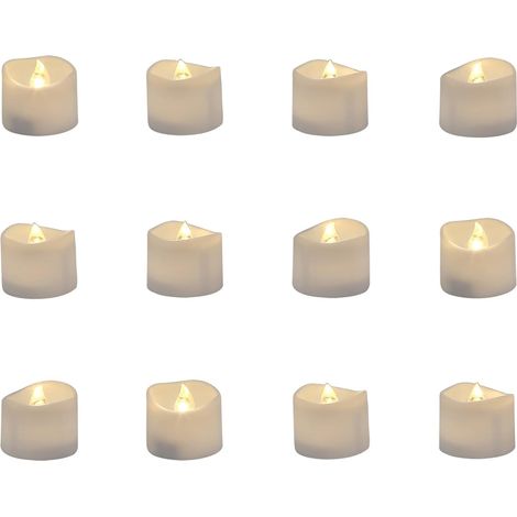 Bougie chauffe-plat LED réaliste sans flamme pour les célébrations du festival blanc chaud (1/3)