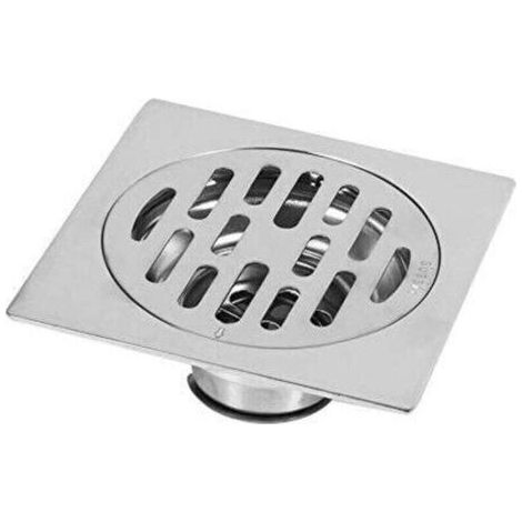 Bonde carrée, carrelage de salle de bain en acier inoxydable, bonde à bouchon, bonde de salle de bain résistante aux odeurs et aux obstructions avec couvercle de filtre amovible.