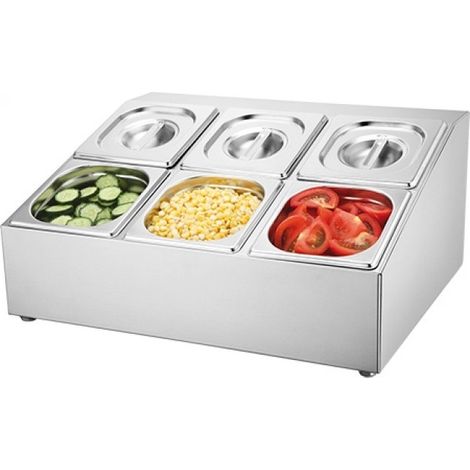 Distributeur de condiments 6xGN1/6 - Emga