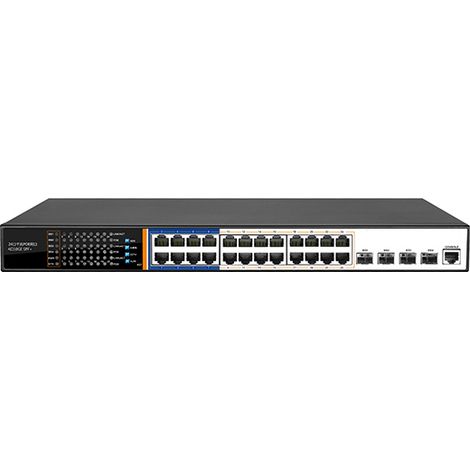 Switch di rete Link SWITCH DI RETE 24 PORTE POE 400 WATT + 4 PORTE SFP GIGABIT E UNA PORTA CONSOLE LAYER 3
