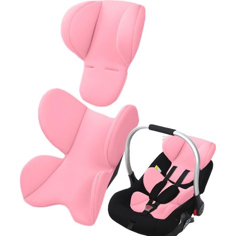 Cojín para asiento de coche para bebé, reposacabezas para asiento de coche para recién nacidos, reposacabezas ajustable para el cuerpo del bebé, reposacabezas para asiento de coche, cojín rosa para as
