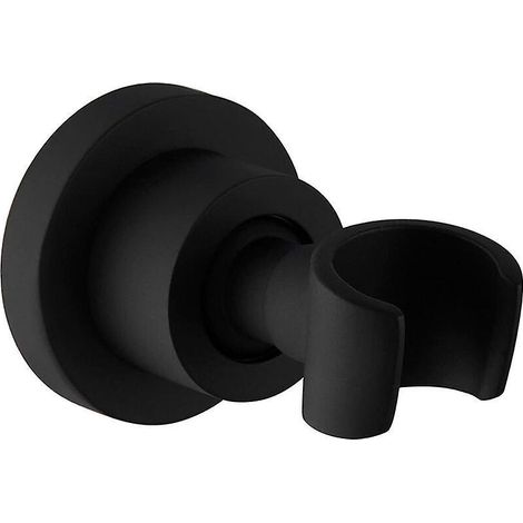 noir Support De Douche Acier Inoxydable Support Pommeau De Douche Montage Mural Support De Douche Main Rotatif 360 Support De Tte De Douche,roun (1/5)