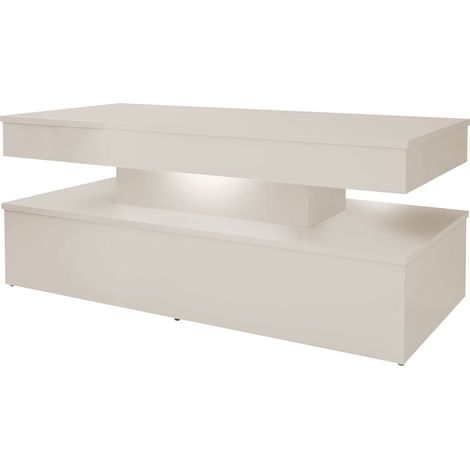 Mesa de centro Monfero, Cachemira, 50x55x120cm, Diámetro: 0, MDF, Angular, LED (1/5)