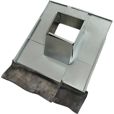 Einside – Embase d'étanchéité fermée en tôle galvanisée avec base en plomb – Dimensions 18 x 18 à 30 x 30 cm – Résistance à la corrosion