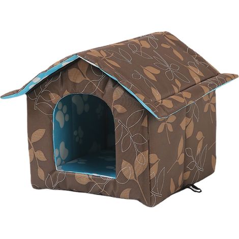 Maison Pour Animaux - Tente Isolée Avec Coussin Auto-Chauffant - Imperméable Et Pliable - Pour Chats Errants Chiens Petits - 45x43x40 cm (1/5)