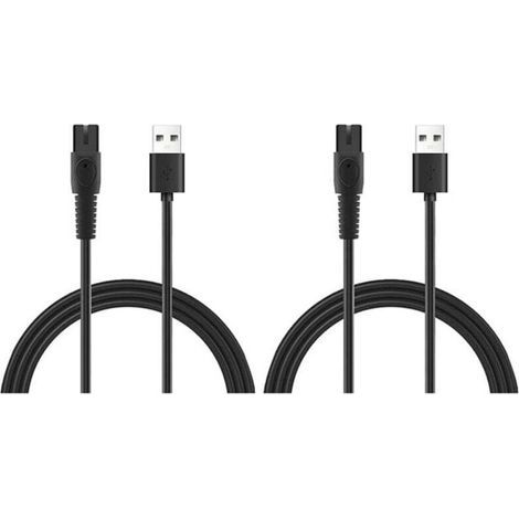 Confezione da 2 cavi di alimentazione USB da 5 V 1 A per rasoio elettrico Philips (1/4)