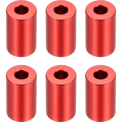6 Pièces Entretoises en Aluminium M5 pour Vis de 1/5" Ou M5 Rouge (1/5)