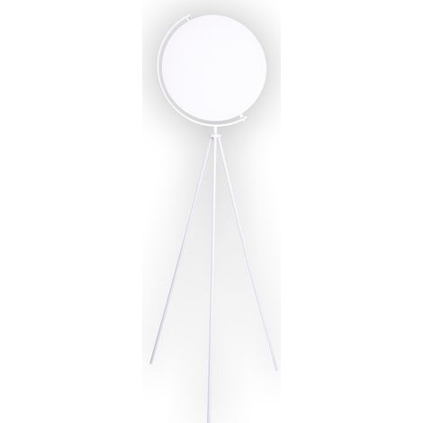 Lampadaire Textile Design en Métal et Tissu Blanc Chaud 3000K avec Interrupteur à Pied H 156 cm - PANGIVO (1/5)