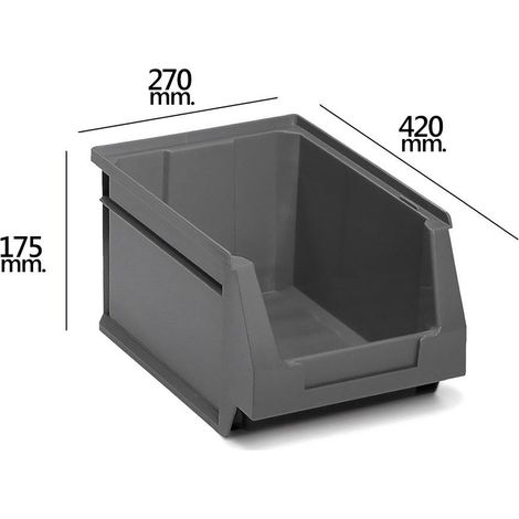 Cassetto impilabile grigio Nº56 420x270x175 mm. (4/6)
