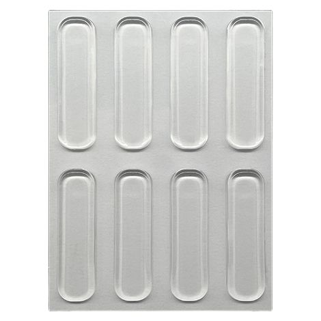 Protectores, almohadillas y alfombrillas antideslizantes de silicona transparente para muebles (3,5 x 1 x 0,25 cm, 8 unidades por paquete) (1/5)