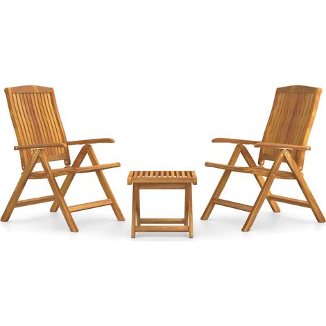 Maison Exclusive - Set Salotto da Giardino 3 pz in Legno Massello di Teak (1/5)