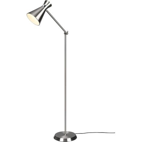 Lampada ENZO diffusore doppio cono H.150cm metallo acciaio satinato R40781007 (1/5)