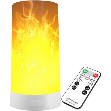 LED-Flammenlampe für den Innen- und Außenbereich – Natürlicher Flammeneffekt – Wiederaufladbar – Fernbedienung (1/4)