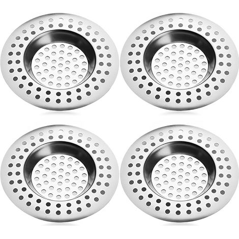 4 Pieces Kitchen Sink Strainer Drain Filter Stainless Steel for Bathroom Anti-Clog (1/5)
