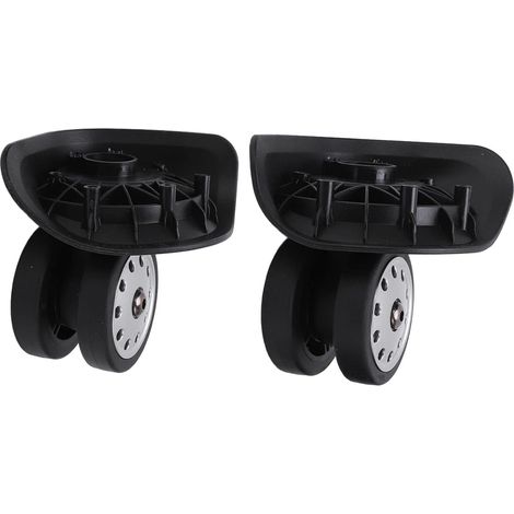 A88 Replacement Porous Wheels for Suitcase Luggage, Large Silent Rollers in Black PP and PET for Travel Bags, Easy Installation, Universal Fit (L Black) (1/5)