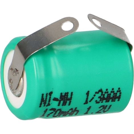 vhbw NiMH Ersatz Knopfzellen-Akku Typ 1/3AAA 170mAh 1,2V kompatibel mit Modellbau-Akkus, Solar-Leuchten uvm. (1/5)