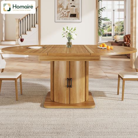 Table à manger noire avec rangement et couchage coulissant en mdf 118 x 118 x 76 cm… (1/5)