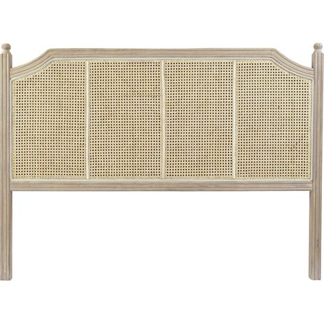 Hevea Ratan Bedup 160x6x120 Ratan Ratan Ratan Multicolor -Farbmaterial Familien Nachttische, Köpfe und Nockendetails (1/3)