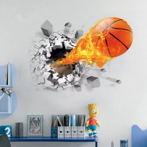 Stickers muraux 3D en vinyle auto-adhésifs et amovibles pour la décoration