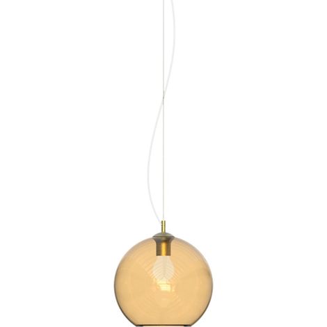 Ideal Lux Sospensione Moderna NEMO 1 luce E27 Ambra Metallo Vetro