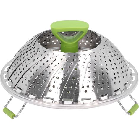 Panier vapeur multifonction pliable en acier inoxydable, ustensiles de cuisine pour la cuisine (1/5)