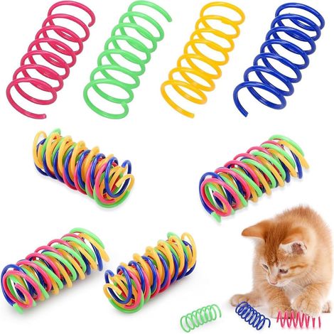 Lot de 40 Ressorts en Spirale Chat Jouets pour Chat Jouet en Plastique