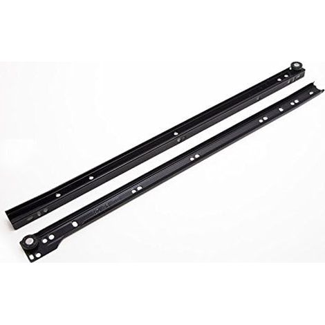 2 paires de glissières coulissantes pour tiroir - Noir - 500 mm (1/2)