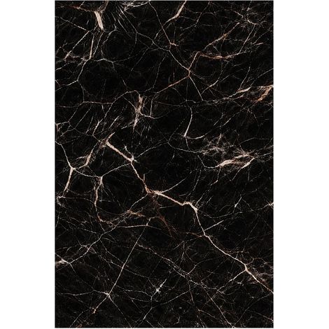 Pannello decorativo effetto marmo gres porcellanato set 6 pz 4,3 mt2 rivestimento murale PVC in UV 120 x 60 Marmo Nero (1/5)