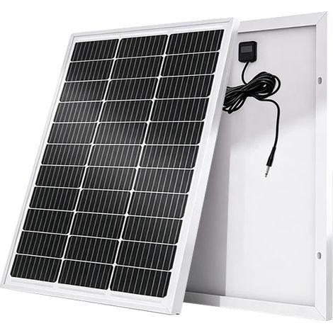 Panneau Solaire, Design en Verre Rigide, Câble Multi Prise Compatible, 80w Solaire, 80W-a (1/2)