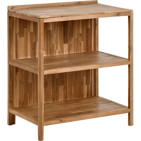 Outdoor-Kücheninsel VENOSA Akazienholz Braun