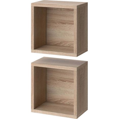 Mobile bagno Senyo, Sonoma, 25 x 25 cm Set di 2, Vicco