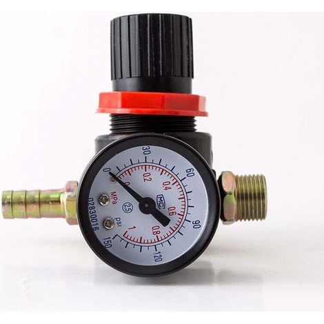 Manometer Regler Druckminderer Manometer Wasser Kompressor Meter Auto Ventil Zubehör (1/4)