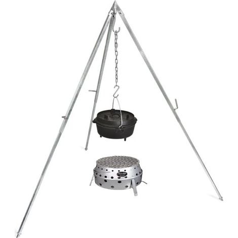 Petromax Feuerschale Atago Set inkl. Dreibein, Rost & Feuertopf ft9 Schwenkgrill (1/2)