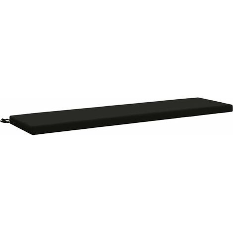 Coussin de banc SOEST 100 % polyester Noir 160 x 40 x 5 cm vidaXL