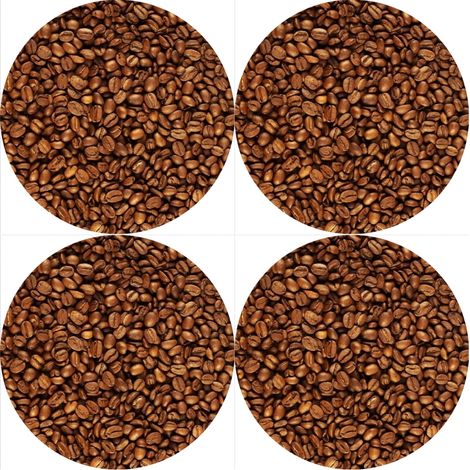 Set di 4 tovagliette rotonde 4D 33 cm - caffè Feltro ecologico, stampa HD, lavabile a 40 °C, Bertoni (1/5)