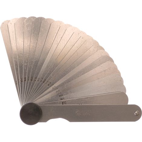 Starrett 66MA 20-Piece Feeler Gauge Set (0.05mm to 1mm) for Precision Measurement