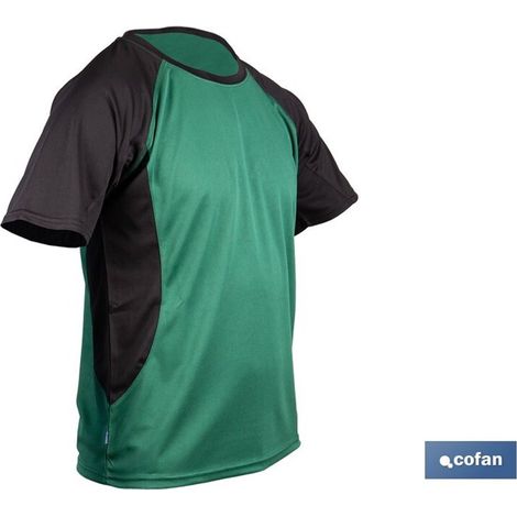 Atmungsaktives T-Shirt Modell Pilote grün-schwarz 160 g/m² Größe L