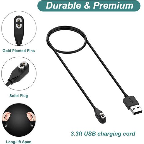 Kissmart Ladekabel für AfterShokz Aeropex AS800, OpenComm, Shokz OpenRun, OpenRun Mini, OpenRun Pro Ladekabel von Shokz [3,3ft/1m] (1/2)