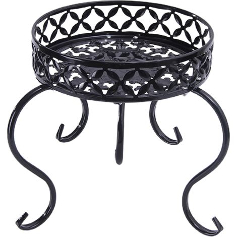 Elegante soporte para plantas y mesa multifuncional fabricada en hierro con revestimiento anticorrosión, dimensiones 33 x 25,5 x 25 cm, capacidad de carga 15 kg. (1/5)