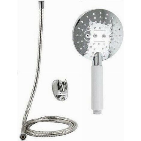 Trade Shop - Runde Dusche Kit Dusche Kopf mit 1,8 MT Spitze Halterung 59173 Badezimmer - (1/2)