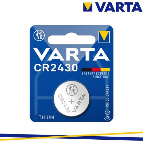 BATTERIA A BOTTONE CR 2430 LITIO 290MAH 3V VARTA