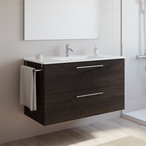 ROYO EASY Mueble+Lavabo Suspendido Wengué - Medida: 70 cm - ref: C0071200