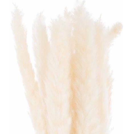 Mini Pampas Grass Bunch of 15 Artificial Plant - H60 cm - White