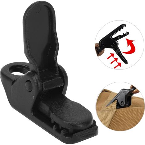 30 Pièces Mousquetons en Dents pour Fixation de Toile de Tente, Attaches pour Bâche de Camping et Randonnée