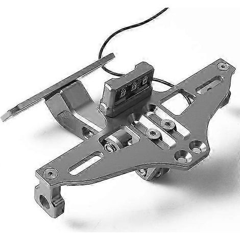 Support de plaque d'immatriculation arrière pour moto CBR 600 RR FZ16 S1000F Tmax 560 CRF300L (Gris foncé) (1/5)